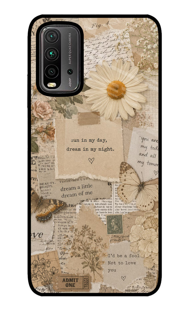Vintage case Redmi 9 Power Glass Case