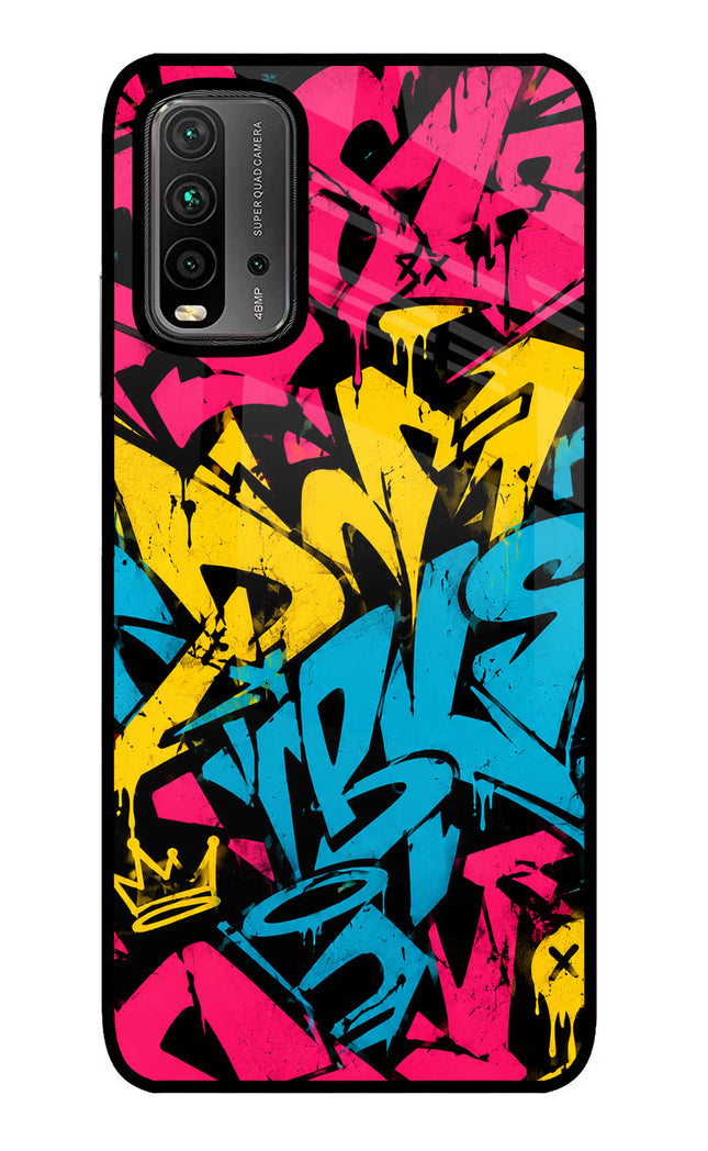 Graffiti Vibe Redmi 9 Power Glass Case