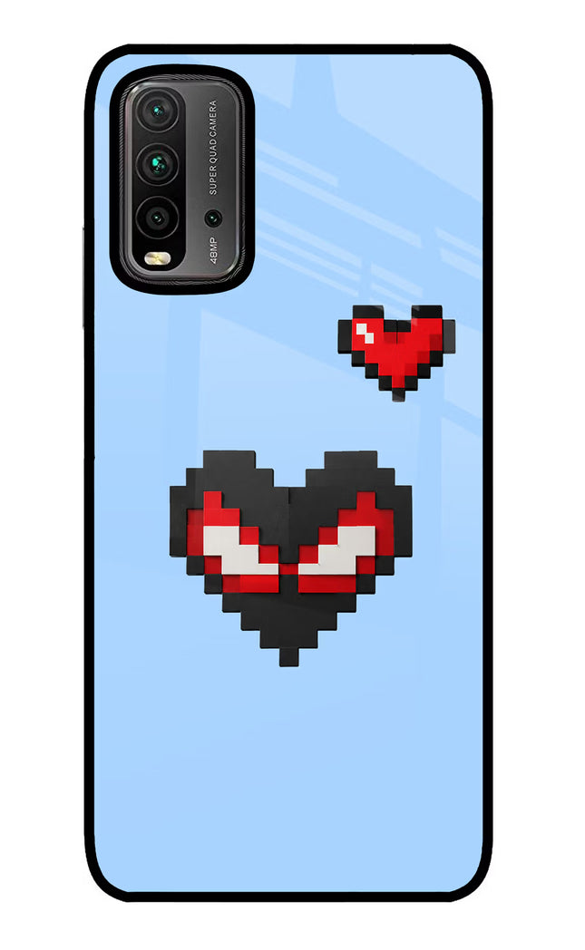 Peter Heart Redmi 9 Power Glass Case