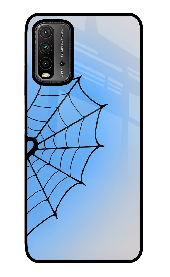 Blue Web Redmi 9 Power Glass Case