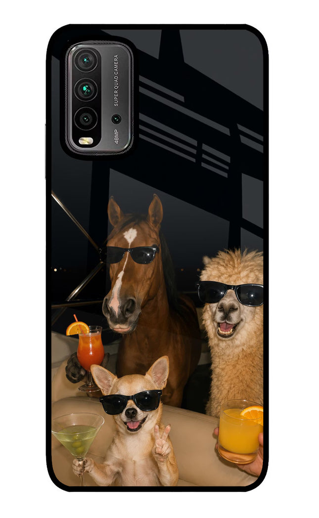 Party Squad Redmi 9 Power Glass Case