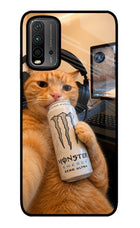 Gamer Cat Energy Redmi 9 Power Glass Case