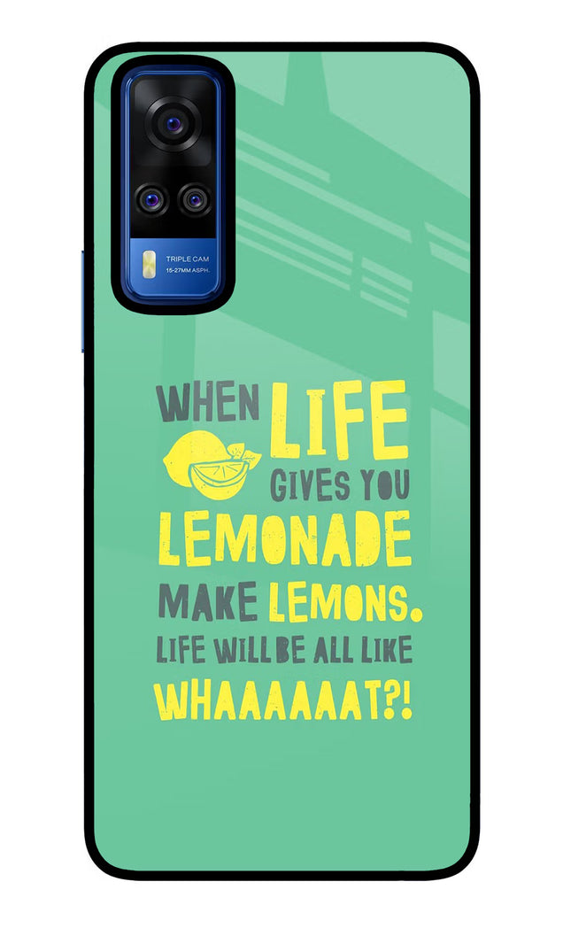 Quote Vivo Y51A/Y51 2020 Glass Case Back Cover by Casekaro