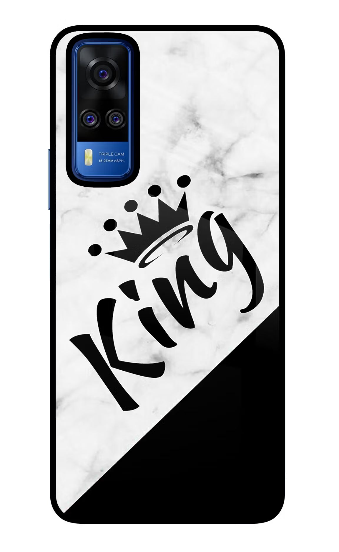King Vivo Y51A/Y51 2020 Glass Case Back Cover by Casekaro