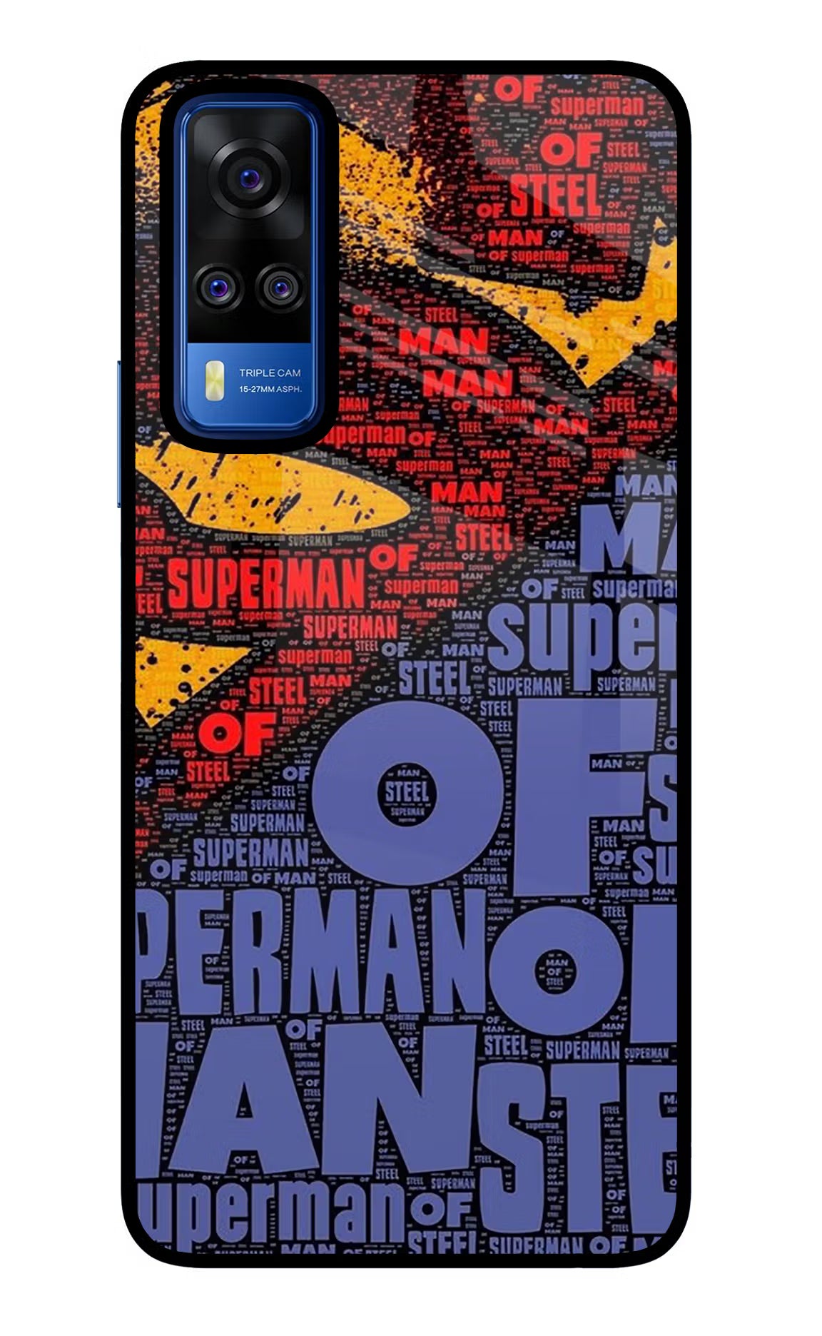 Superman Vivo Y51A/Y51 2020 Glass Case Back Cover by Casekaro