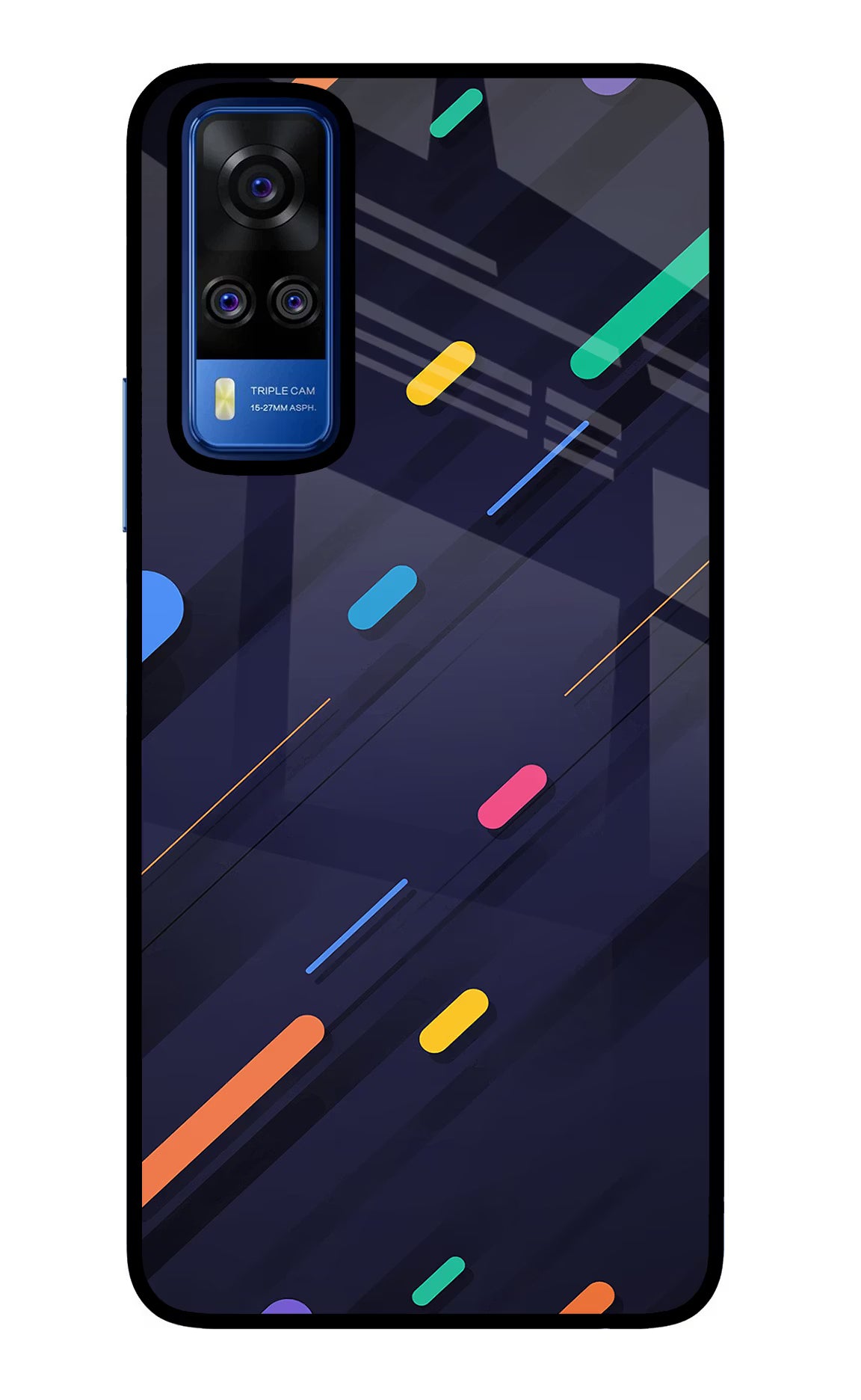 Abstract Design Vivo Y51A/Y51 2020 Glass Case Back Cover by Casekaro
