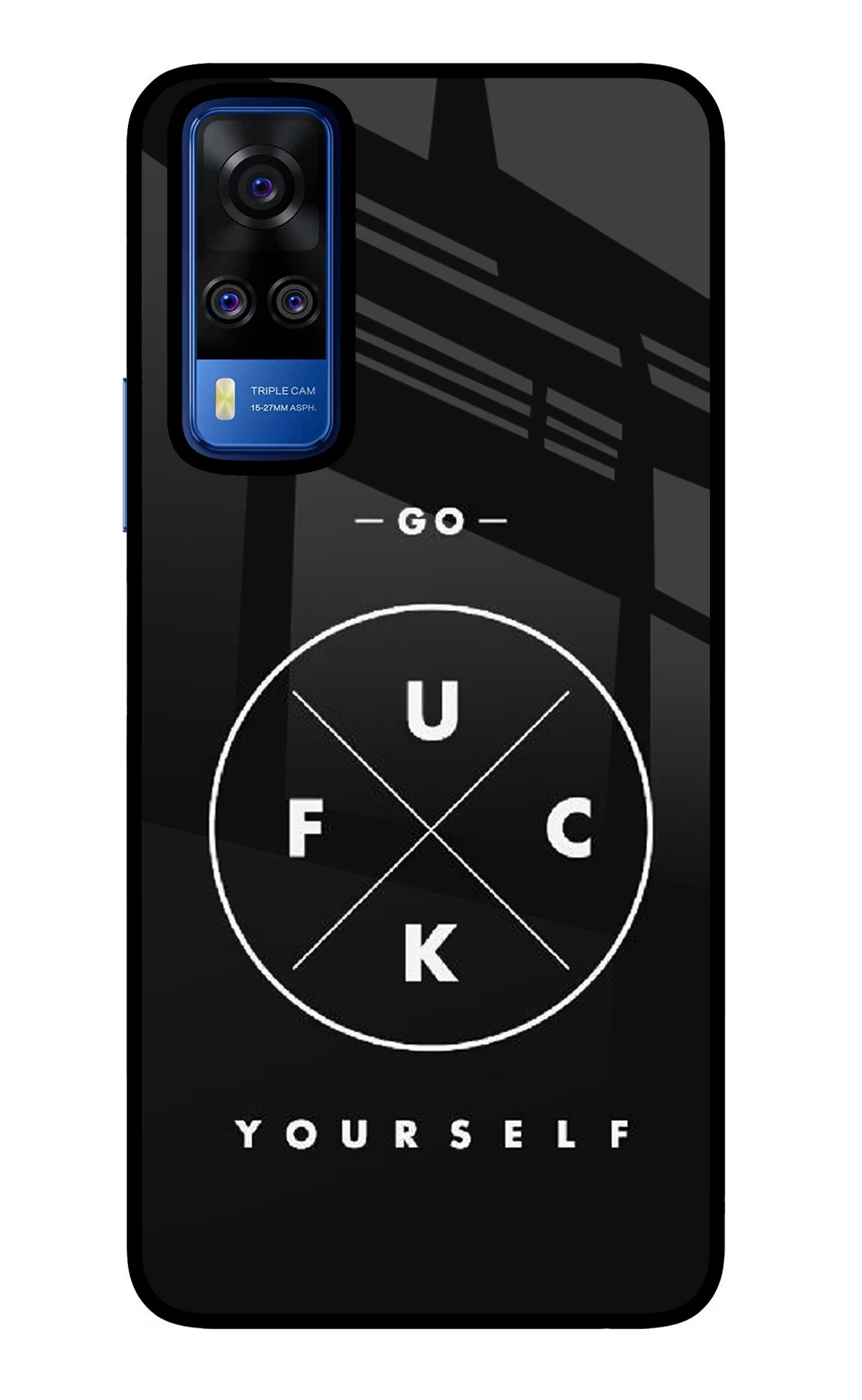 Go Fuck Yourself Vivo Y51A/Y51 2020 Glass Case Back Cover by Casekaro