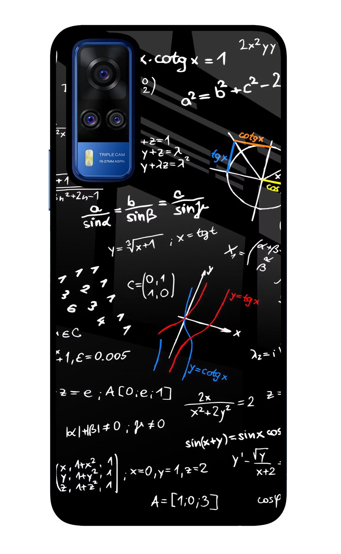 Mathematics Formula Vivo Y51A/Y51 2020 Glass Case Back Cover by Casekaro