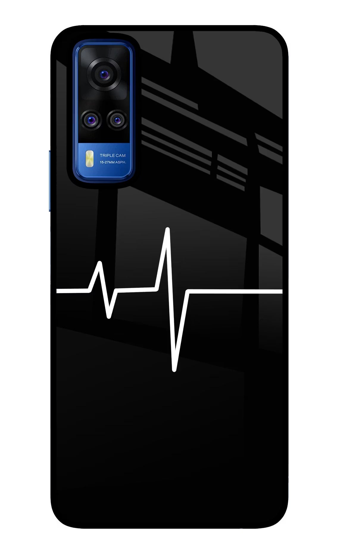 Heart Beats Vivo Y51A/Y51 2020 Glass Case Back Cover by Casekaro