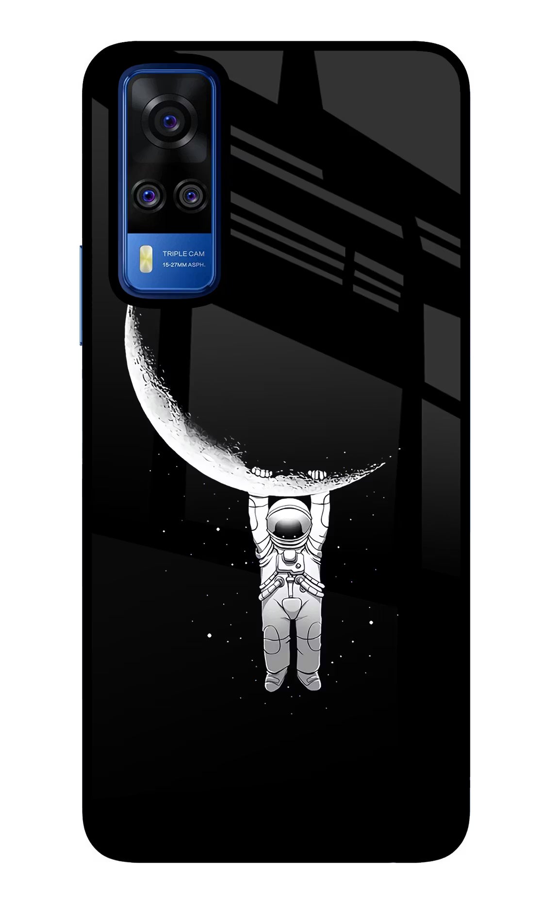 Moon Space Vivo Y51A/Y51 2020 Glass Case Back Cover by Casekaro