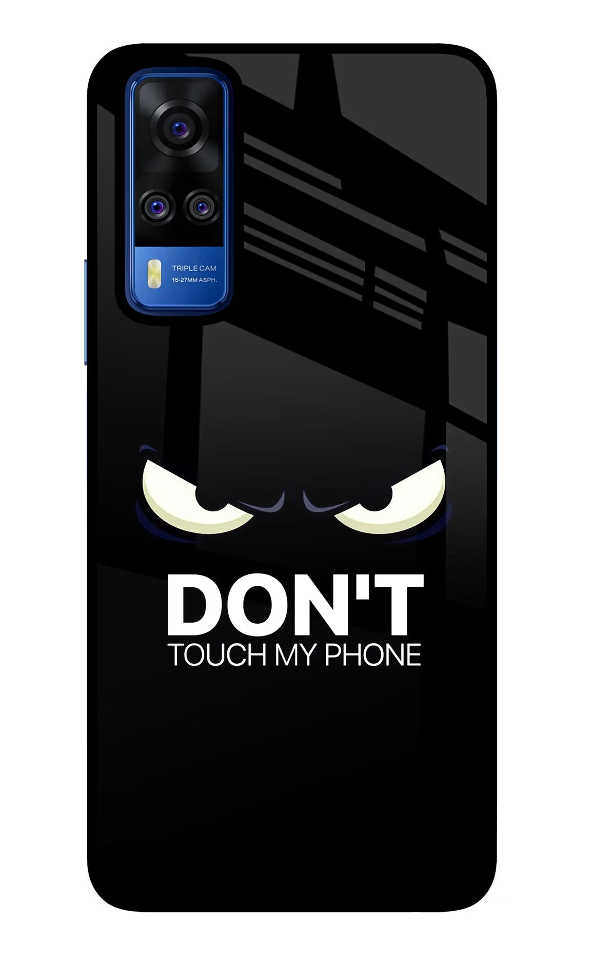 Don'T Touch My Phone Vivo Y51A/Y51 2020 Glass Case Back Cover by Casekaro