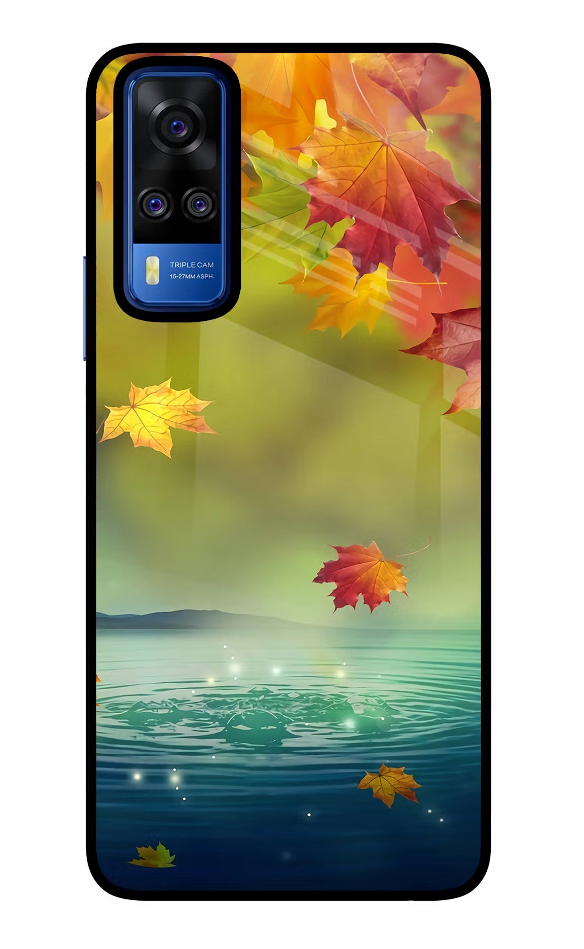 Flowers Vivo Y51A/Y51 2020 Glass Case Back Cover by Casekaro