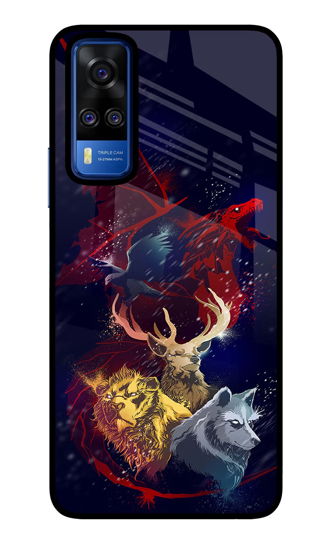 Game Of Thrones Vivo Y51A/Y51 2020 Glass Case Back Cover by Casekaro