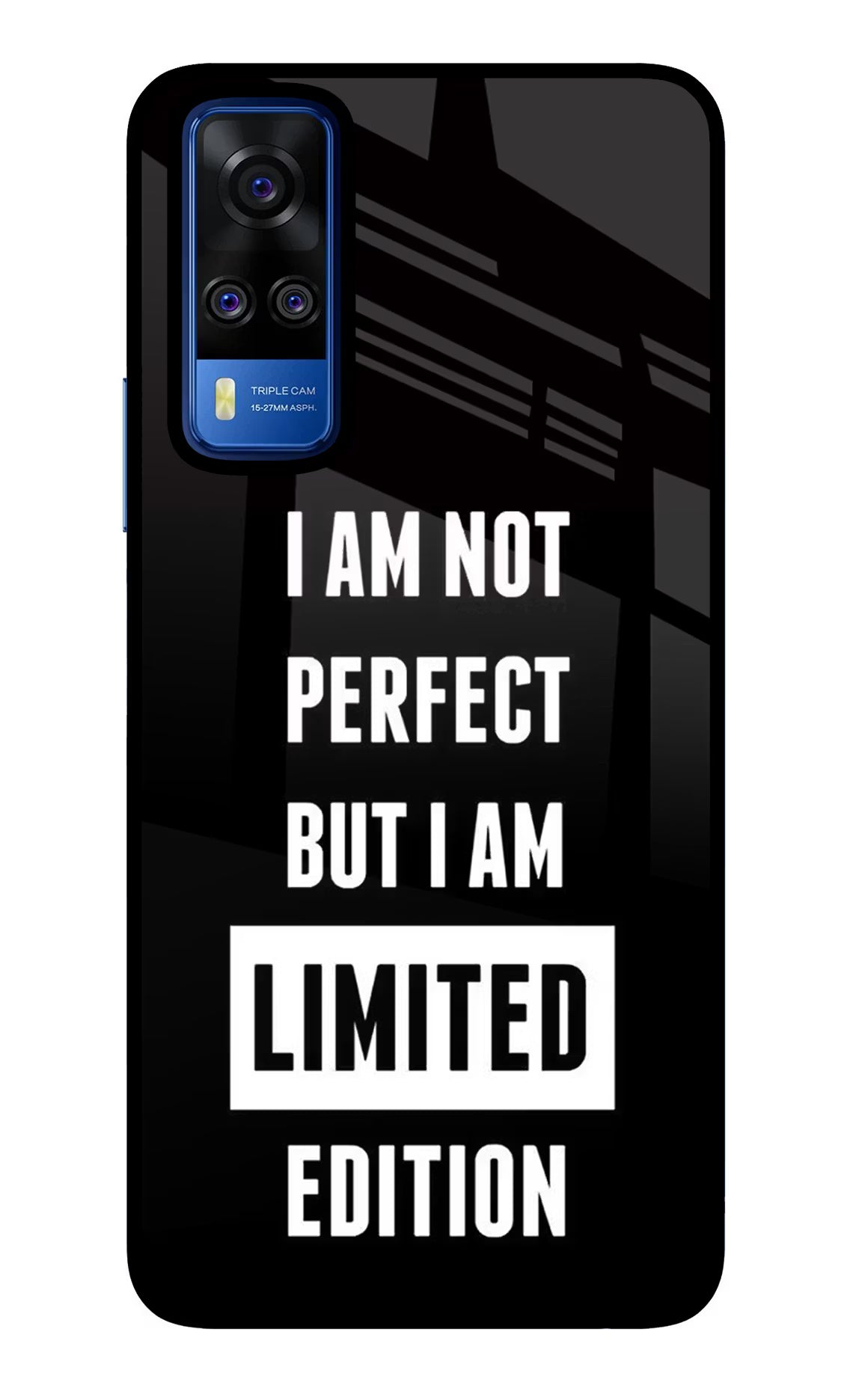I Am Not Perfect But I Am Limited Edition Vivo Y51A/Y51 2020 Glass Case Back Cover by Casekaro