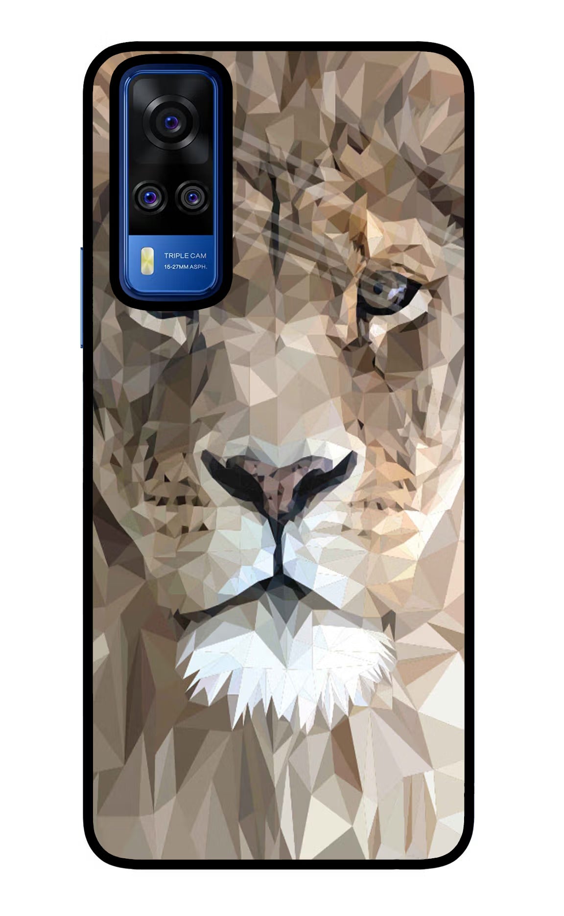 Lion Art Vivo Y51A/Y51 2020 Glass Case Back Cover by Casekaro