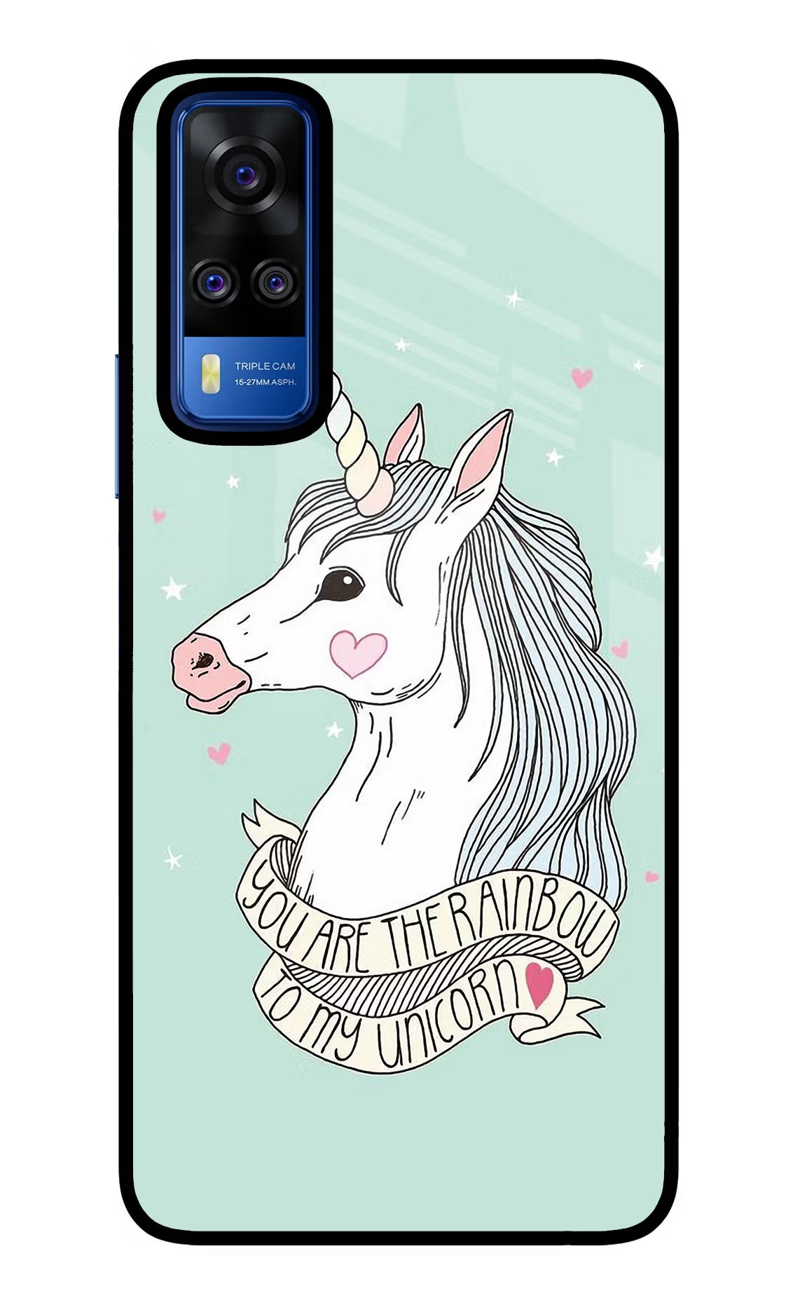 Unicorn Wallpaper Vivo Y51A/Y51 2020 Glass Case Back Cover by Casekaro