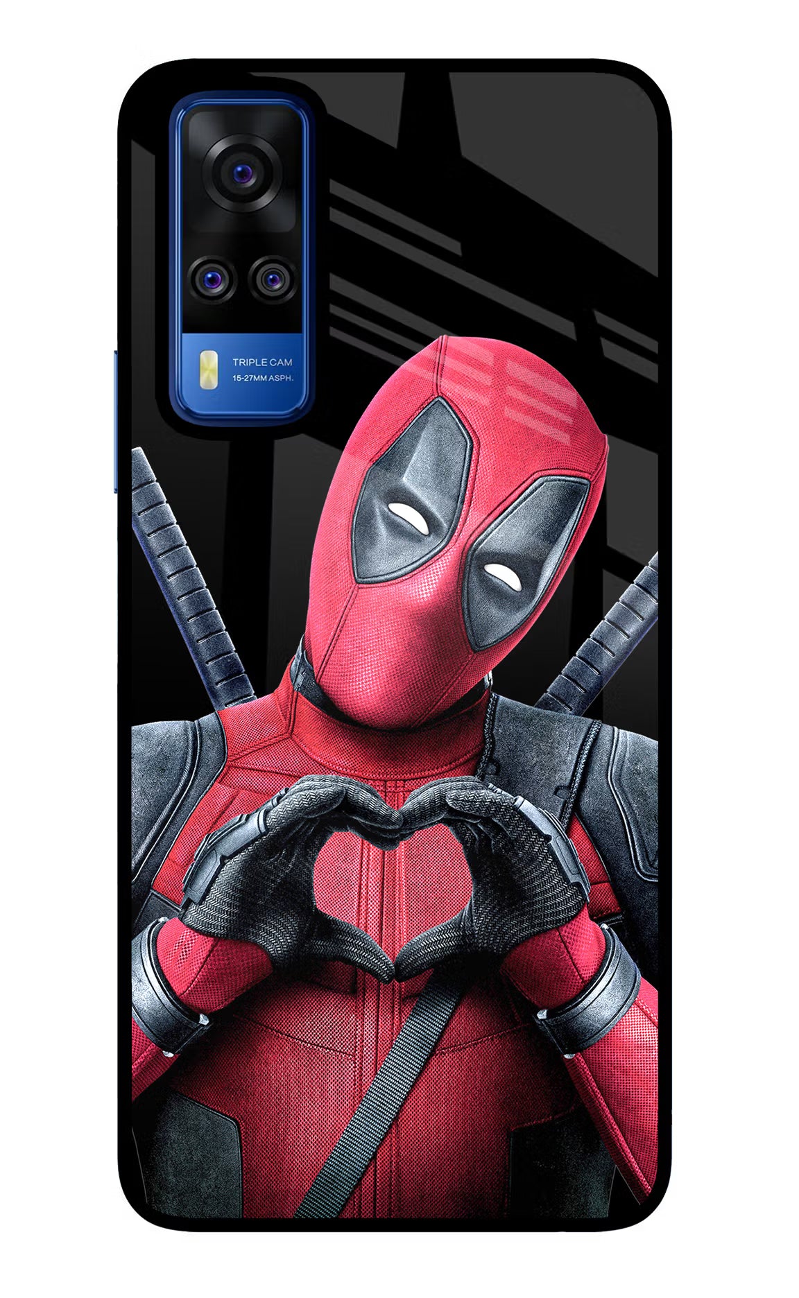 Deadpool Vivo Y51A/Y51 2020 Glass Case Back Cover by Casekaro