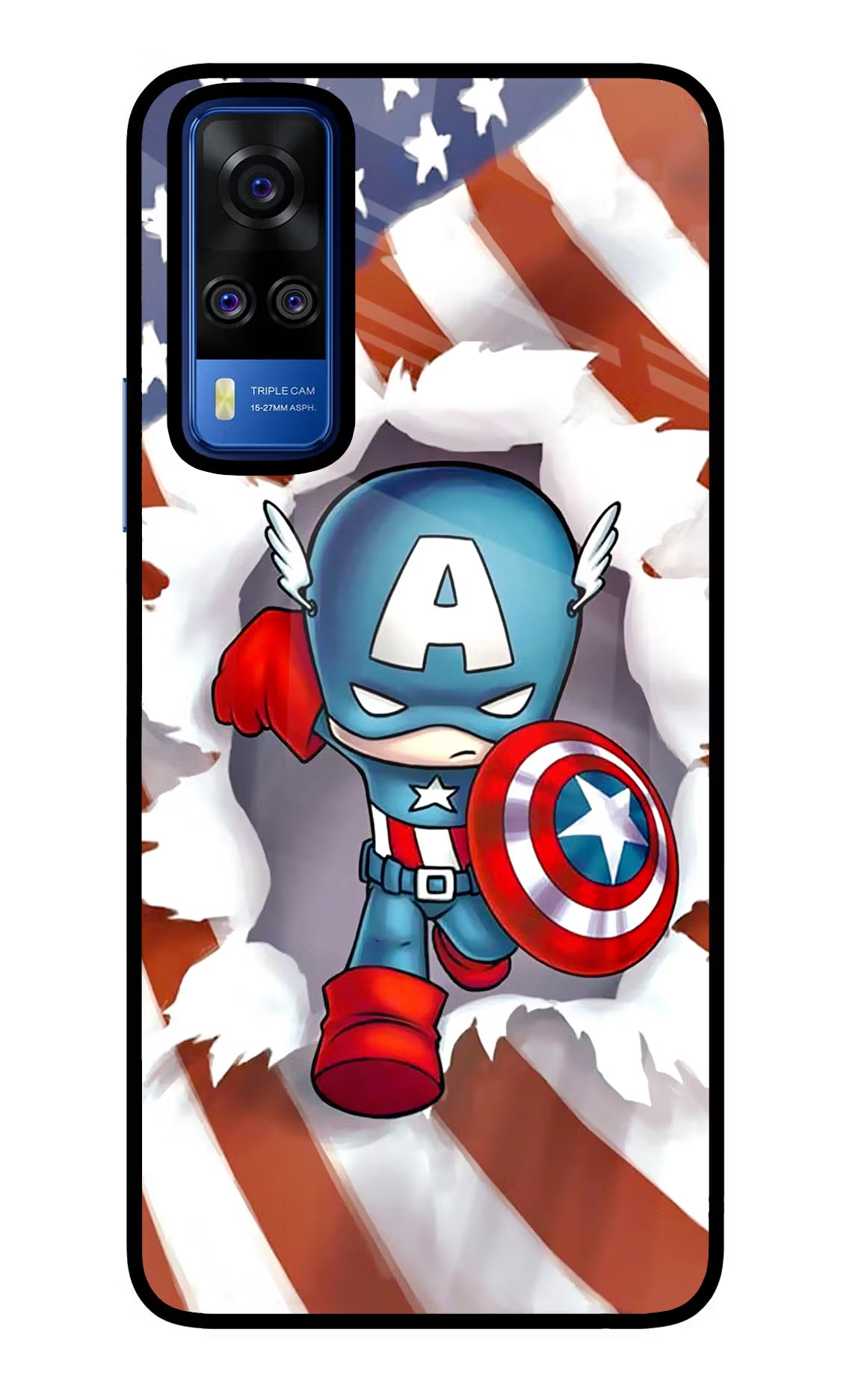 Captain America Vivo Y51A/Y51 2020 Glass Case