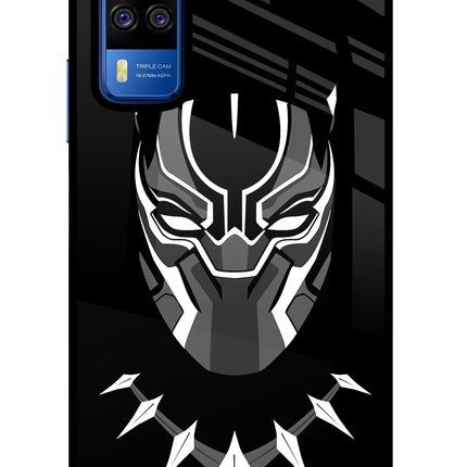 Black Panther Vivo Y51A/Y51 2020 Glass Case Back Cover by Casekaro