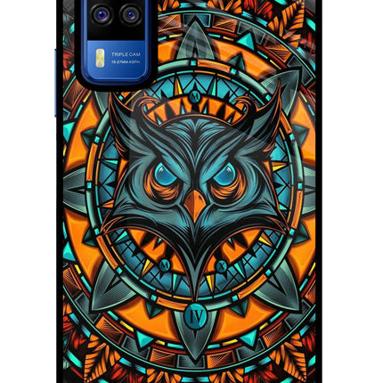 Angry Owl Art Vivo Y51A/Y51 2020 Glass Case Back Cover by Casekaro