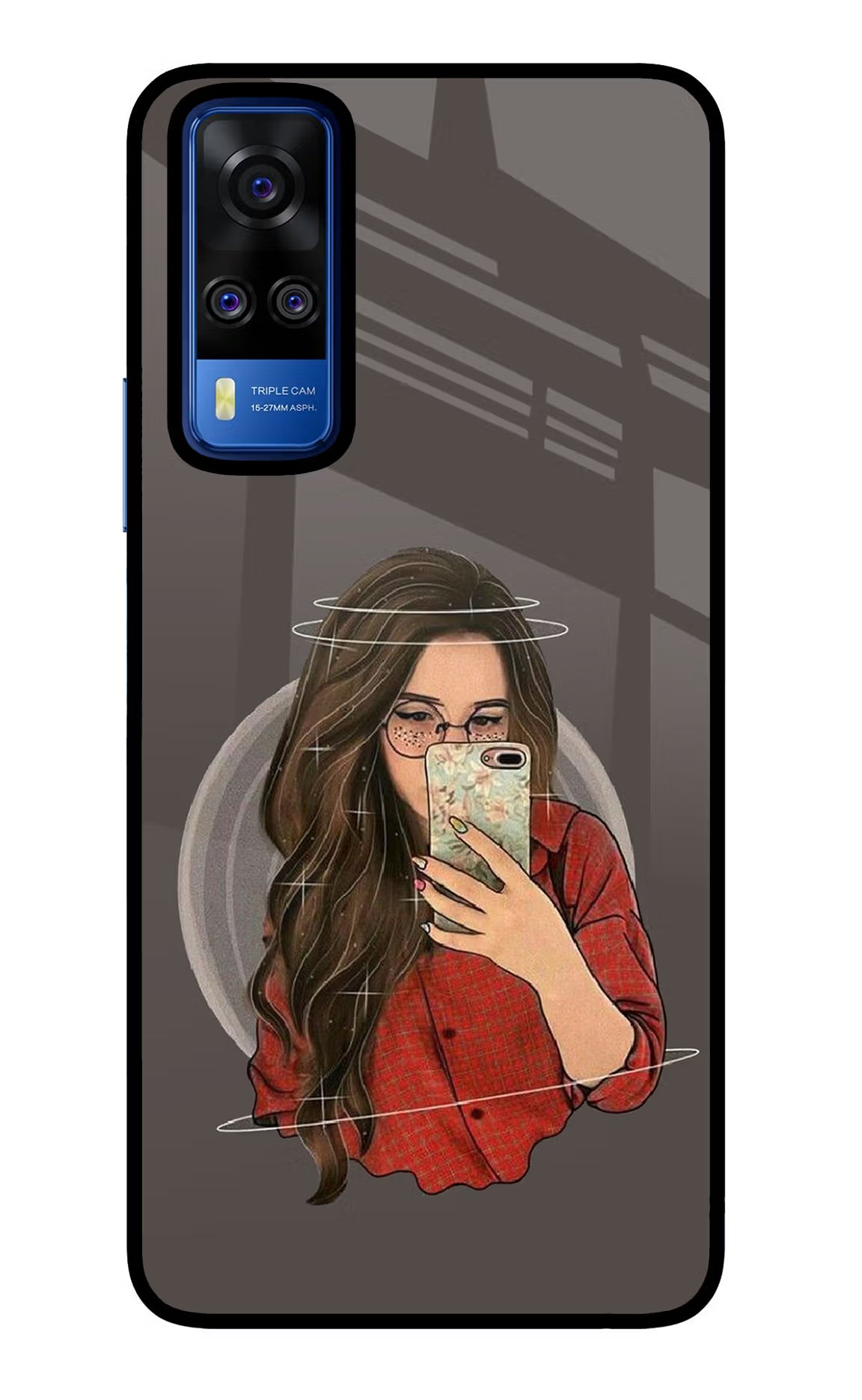 Selfie Queen Vivo Y51A/Y51 2020 Glass Case Back Cover by Casekaro