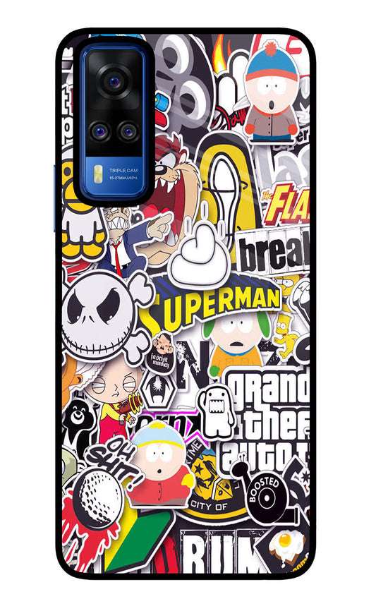 Sticker Bomb Vivo Y51A/Y51 2020 Glass Case