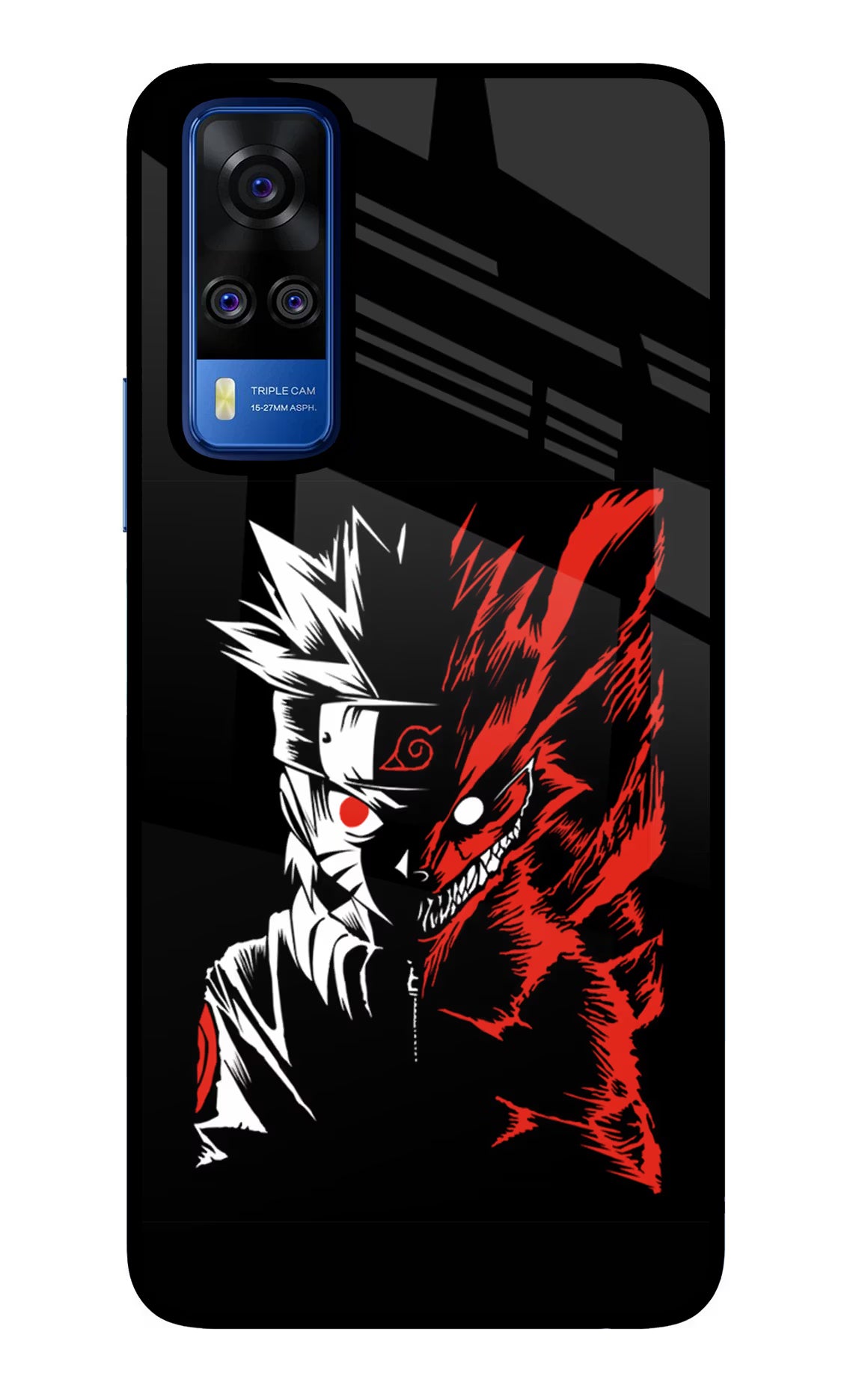 Naruto Two Face Vivo Y51A/Y51 2020 Glass Case Back Cover by Casekaro