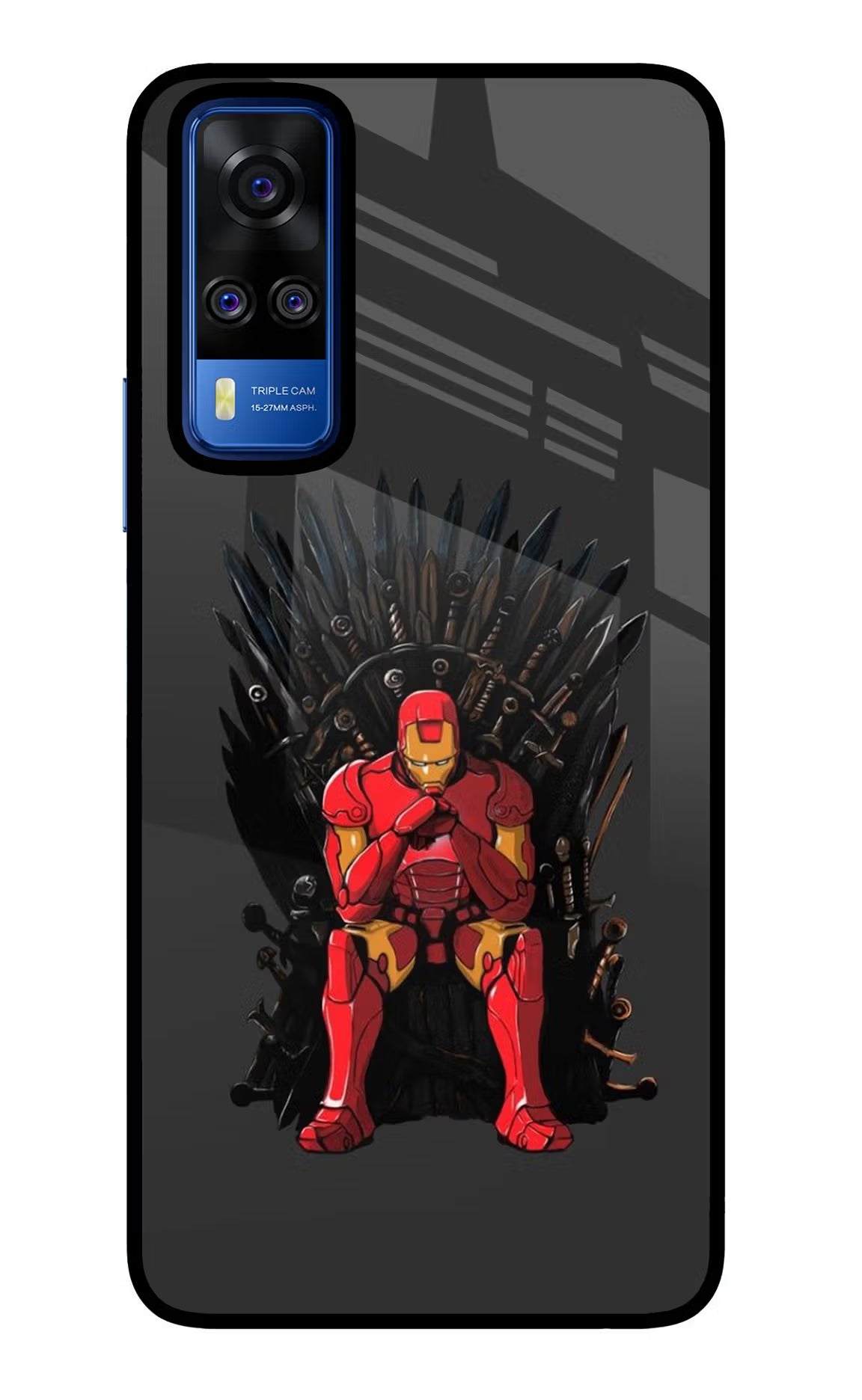Ironman Throne Vivo Y51A/Y51 2020 Glass Case Back Cover by Casekaro