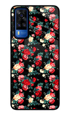 Rose Pattern Vivo Y51A/Y51 2020 Glass Case