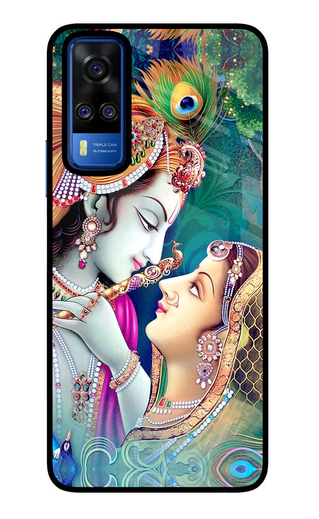 Lord Radha Krishna Vivo Y51A/Y51 2020 Glass Case Back Cover by Casekaro