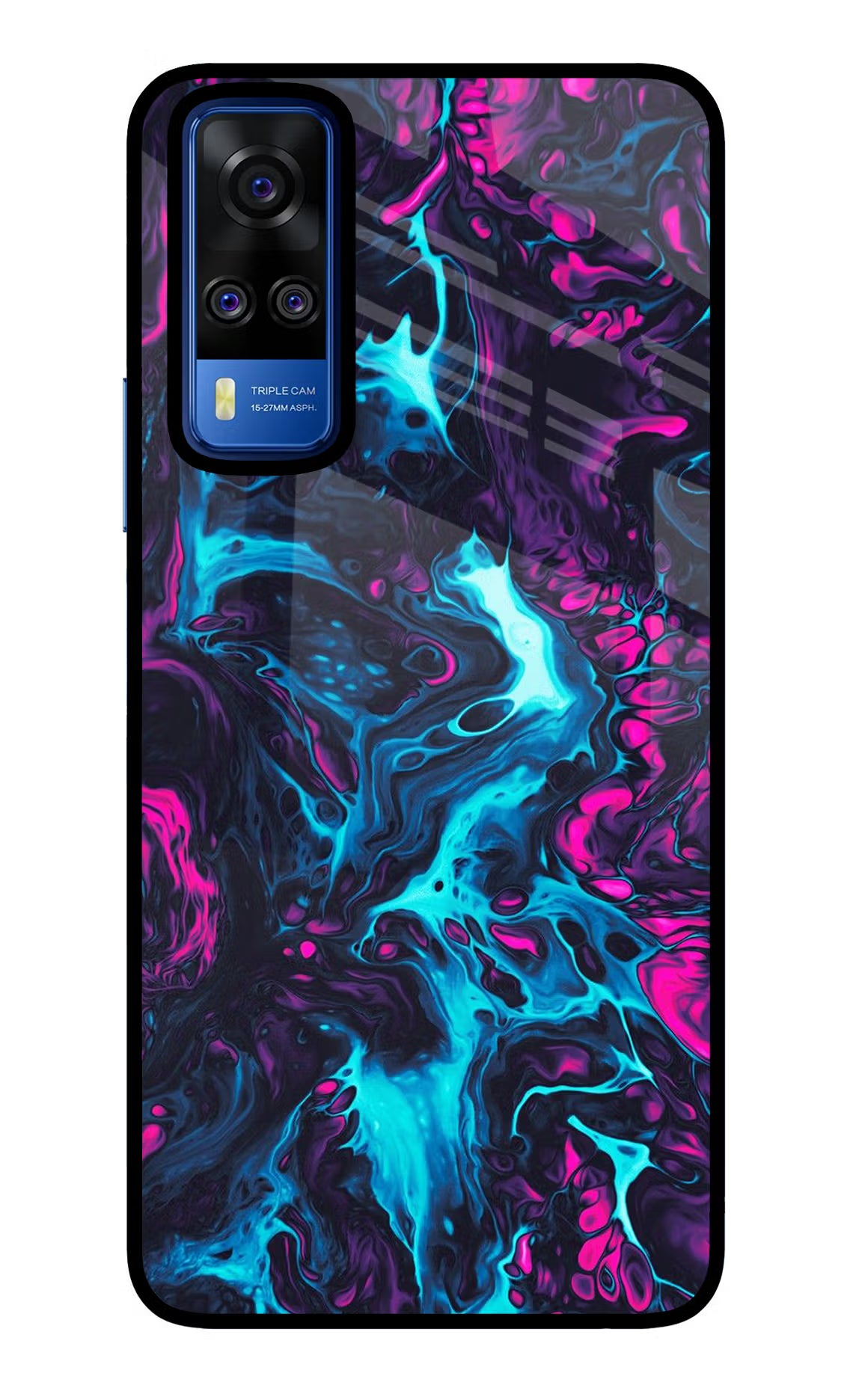 Abstract Vivo Y51A/Y51 2020 Glass Case Back Cover by Casekaro