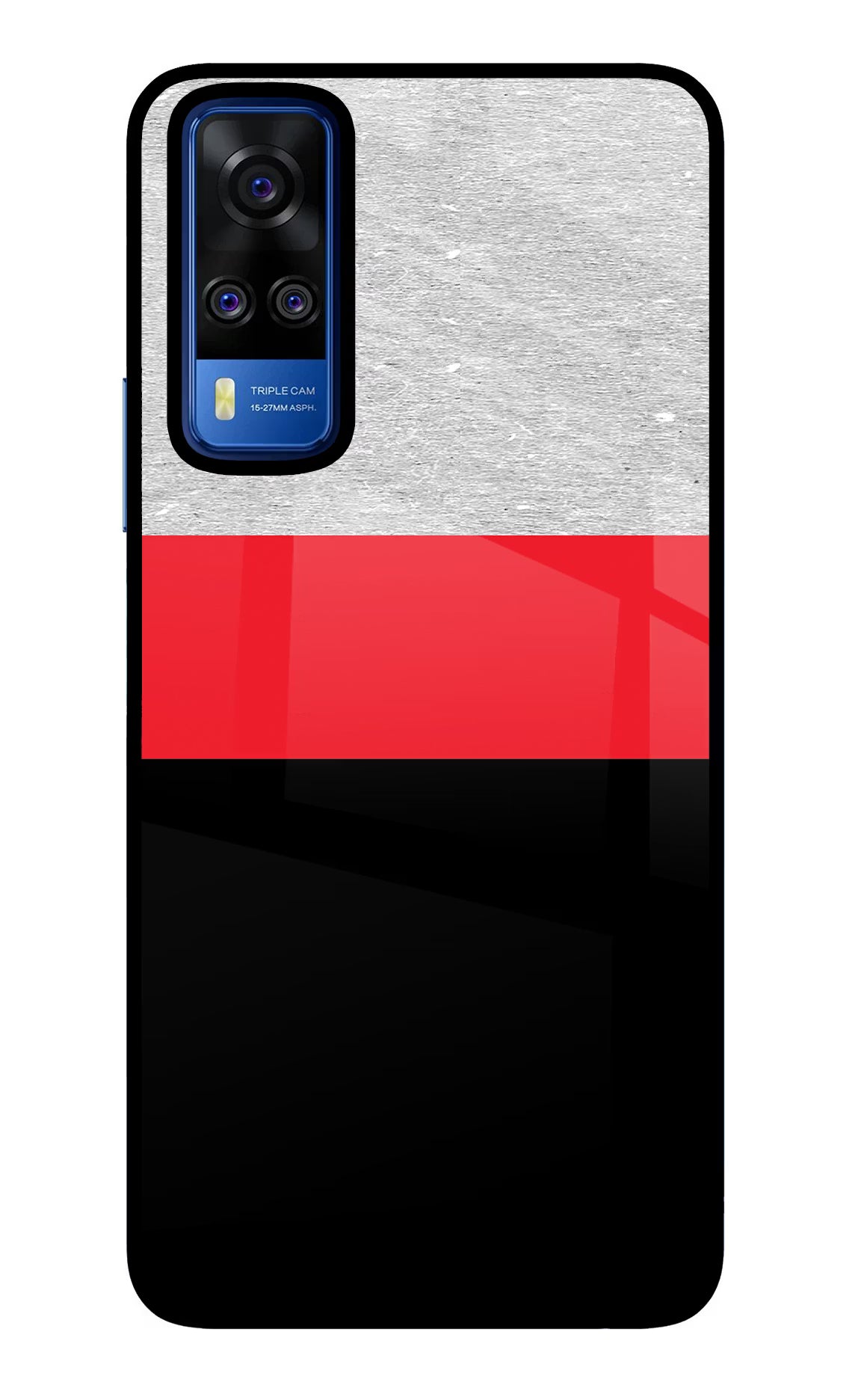 Tri Color Pattern Vivo Y51A/Y51 2020 Glass Case
