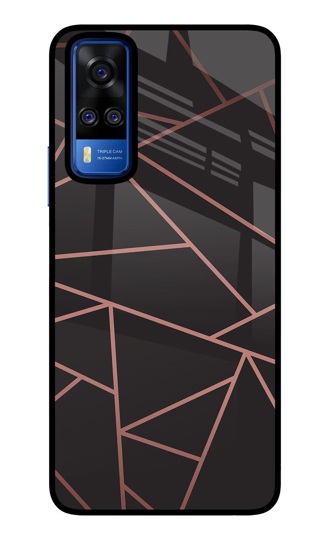 Geometric Pattern Vivo Y51A/Y51 2020 Glass Case Back Cover by Casekaro