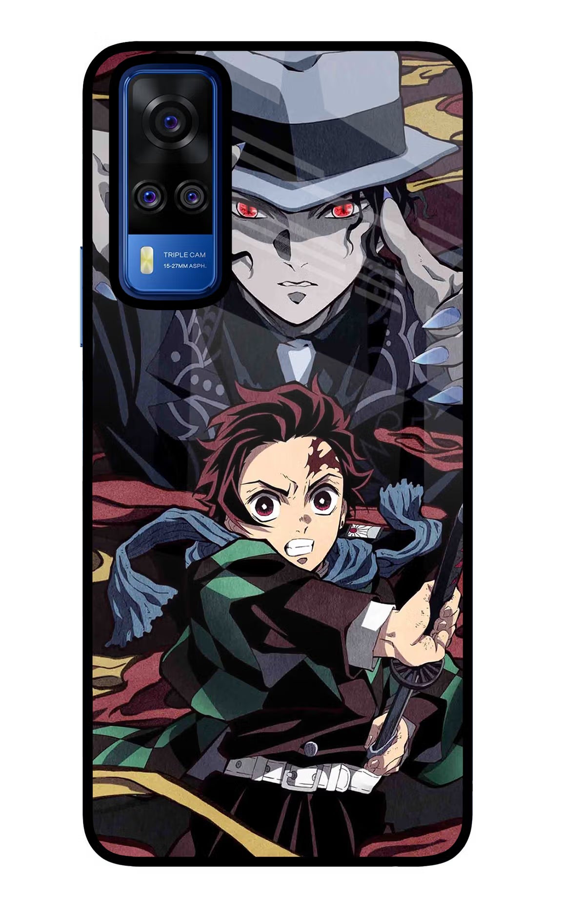 Demon Slayer Vivo Y51A/Y51 2020 Glass Case Back Cover by Casekaro