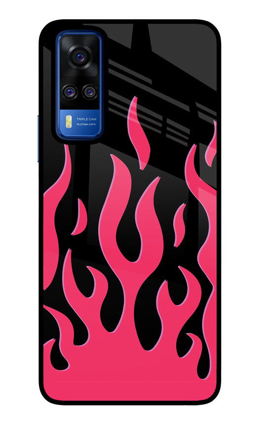 Fire Flames Vivo Y51A/Y51 2020 Glass Case