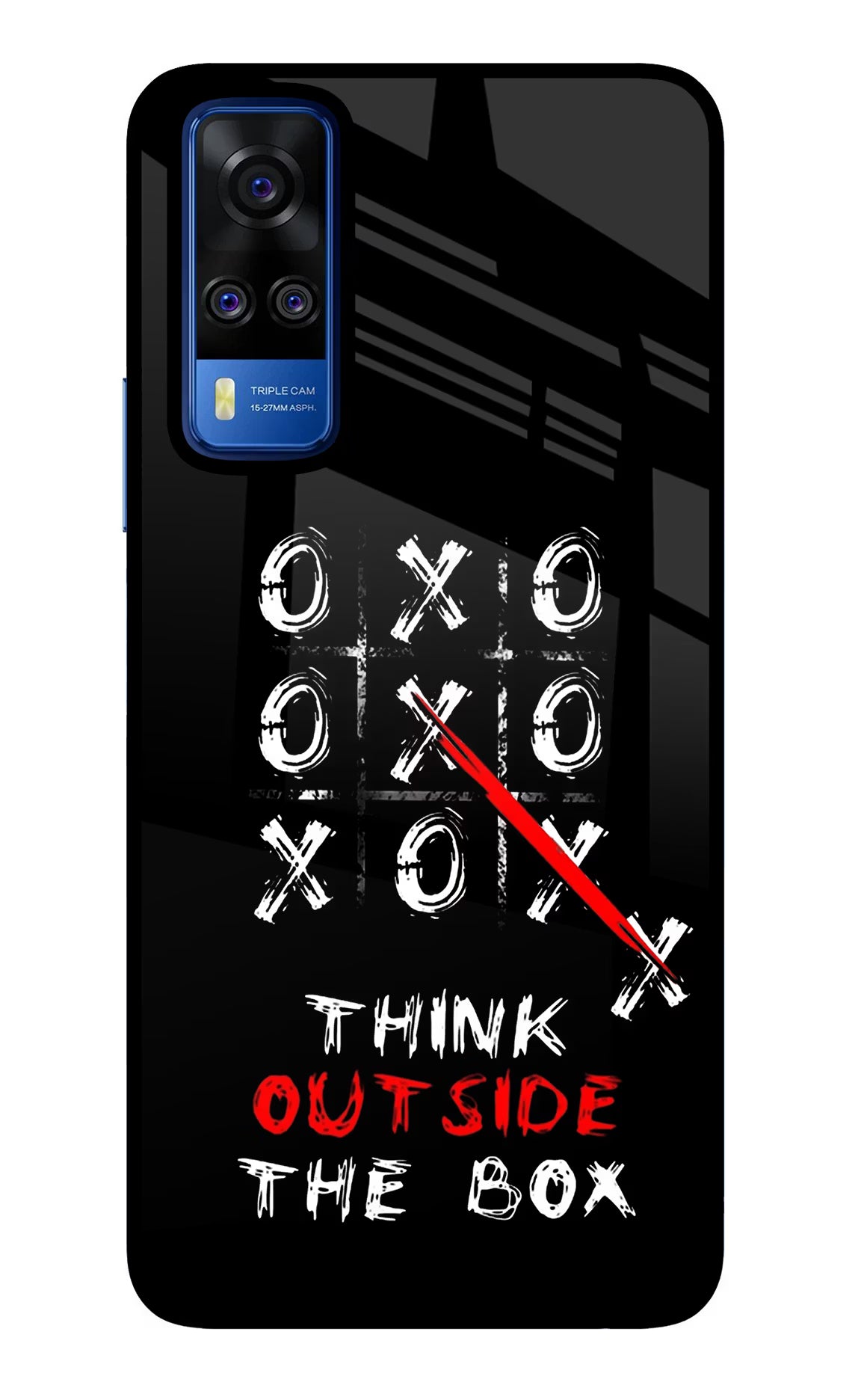 Think out of the BOX Vivo Y51A/Y51 2020 Glass Case Back Cover by Casekaro
