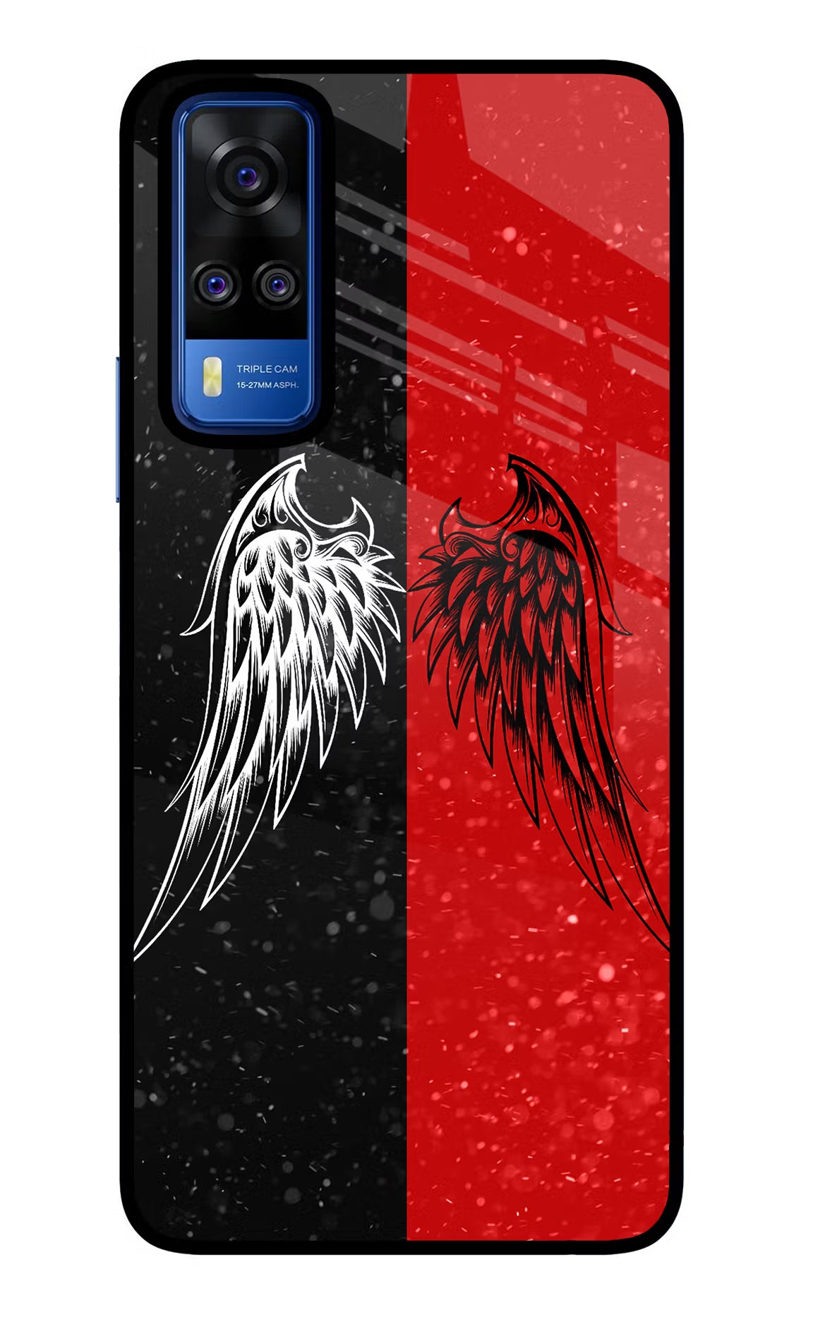 Wings Vivo Y51A/Y51 2020 Glass Case Back Cover by Casekaro