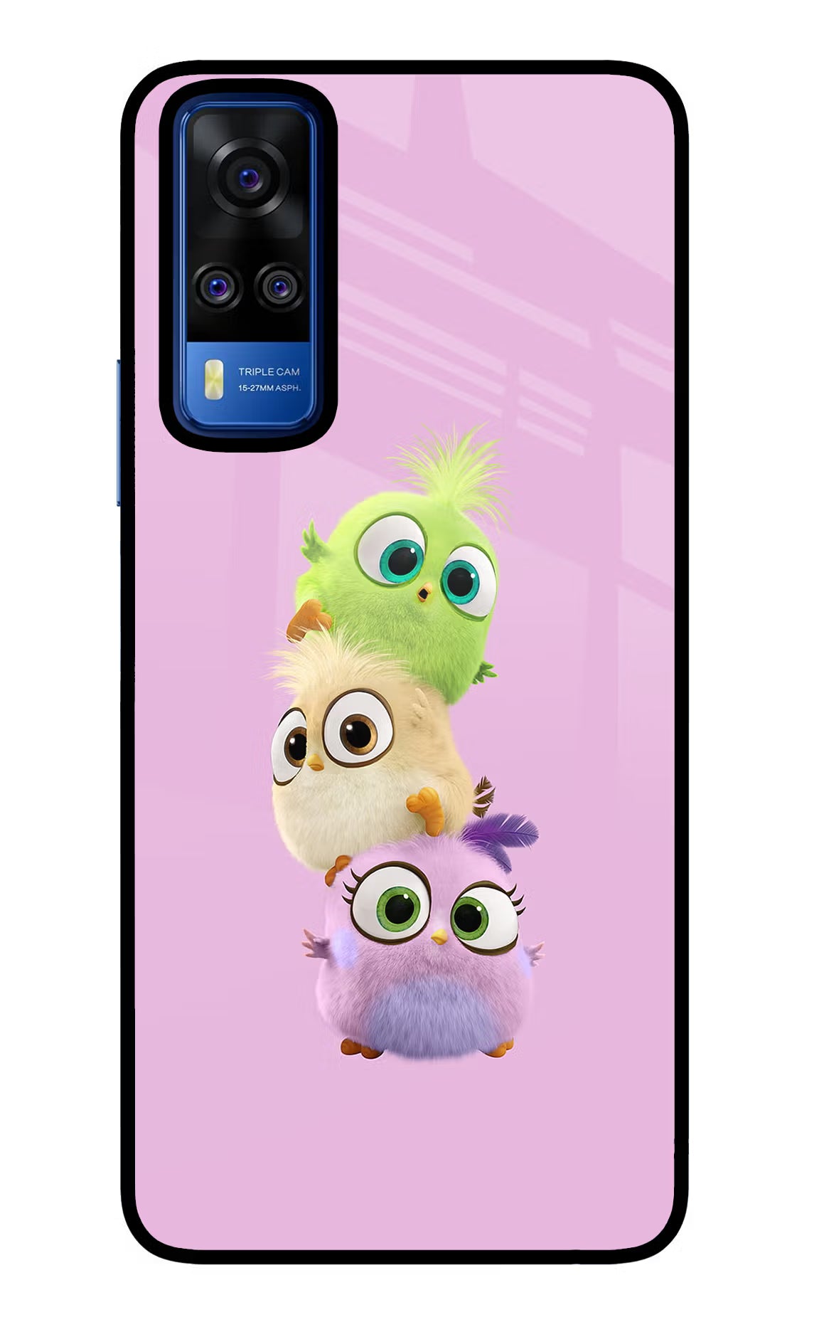 Cute Little Birds Vivo Y51A/Y51 2020 Glass Case Back Cover by Casekaro