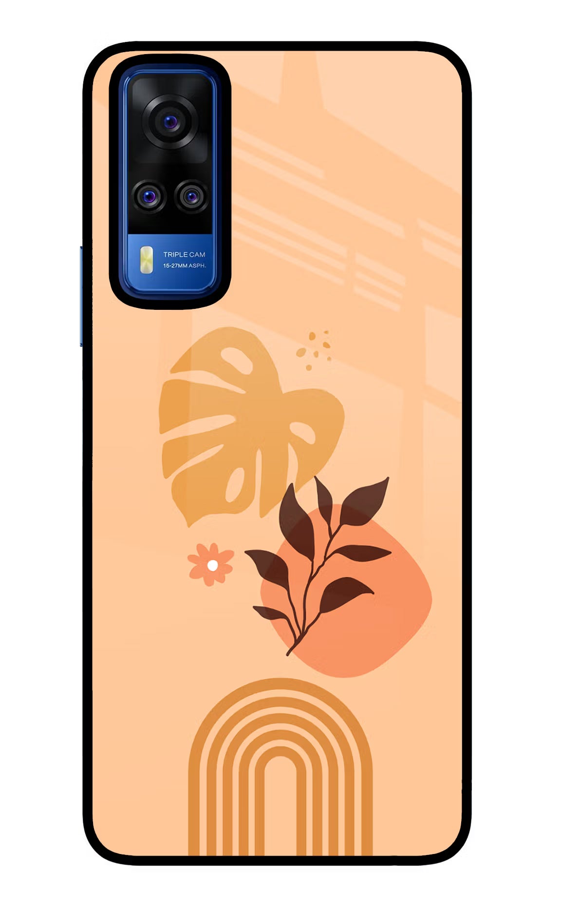 Bohemian Art Vivo Y51A/Y51 2020 Glass Case Back Cover by Casekaro
