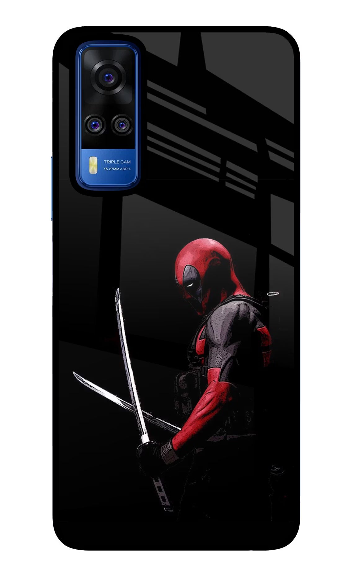 Deadpool Vivo Y51A/Y51 2020 Glass Case Back Cover by Casekaro