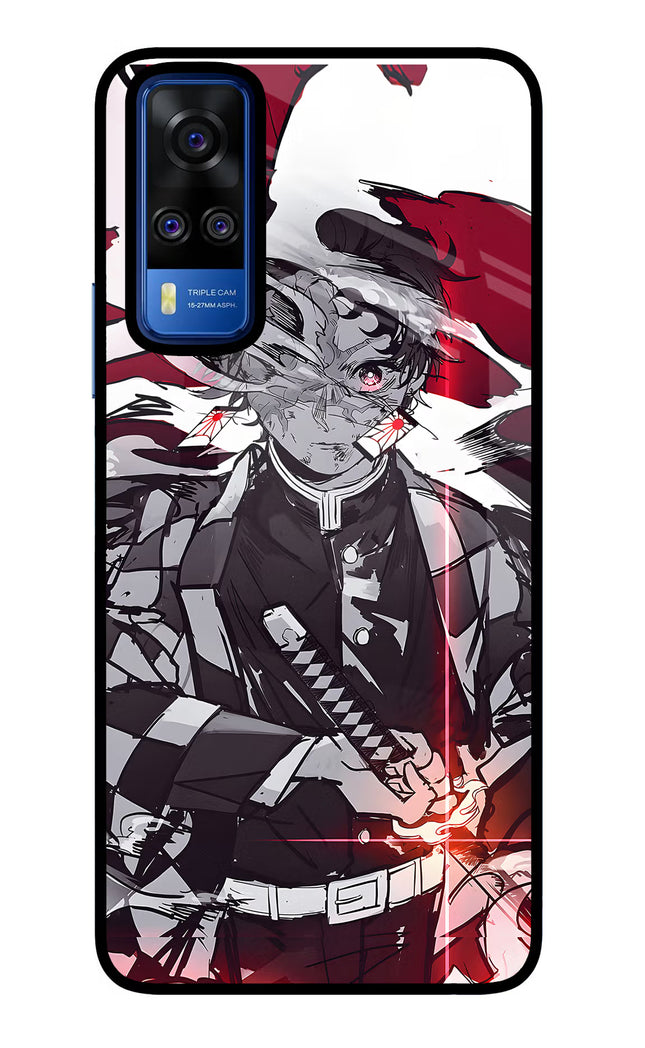 Demon Slayer Vivo Y51A/Y51 2020 Glass Case Back Cover by Casekaro