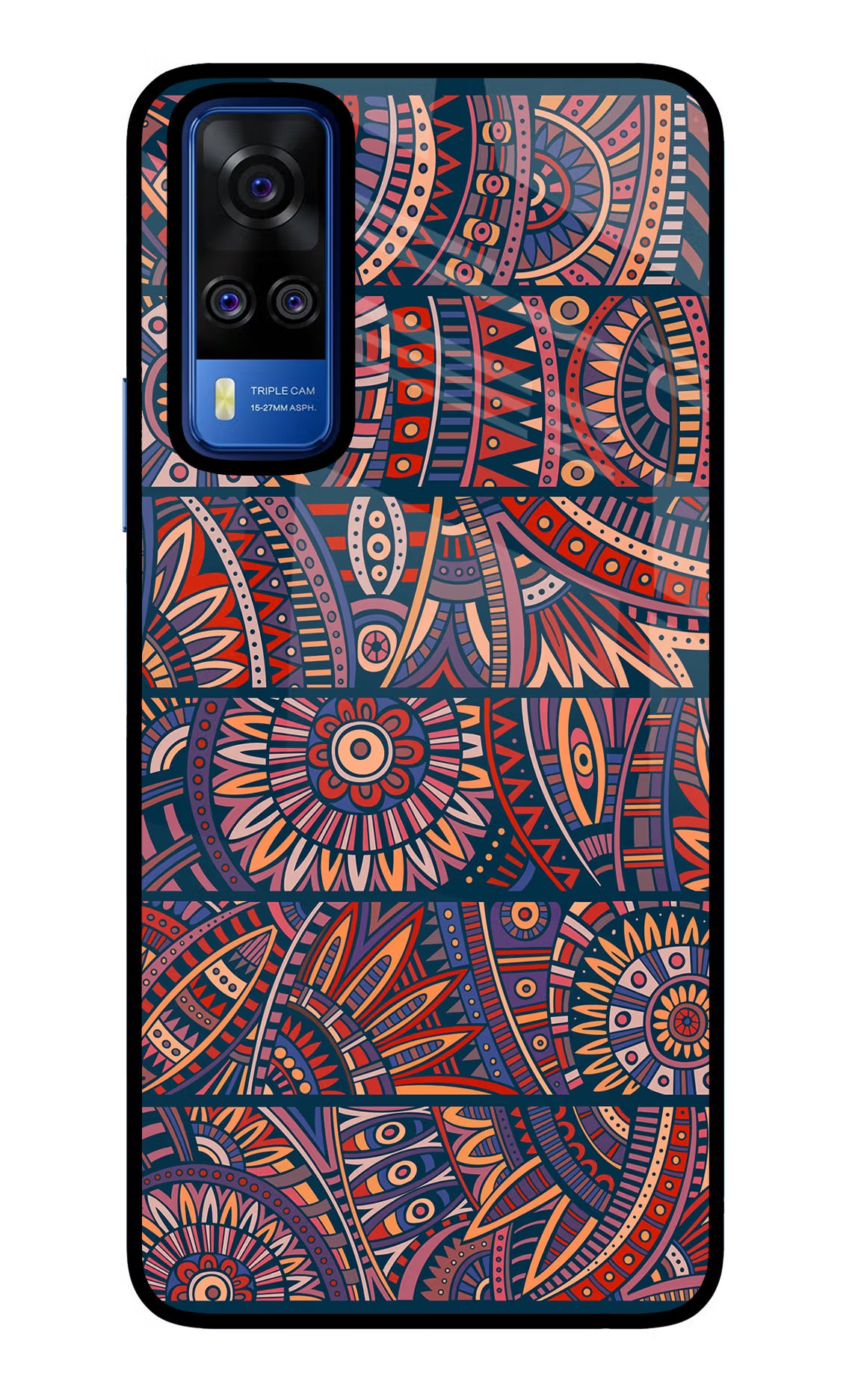 African Culture Design Vivo Y51A/Y51 2020 Glass Case Back Cover by Casekaro