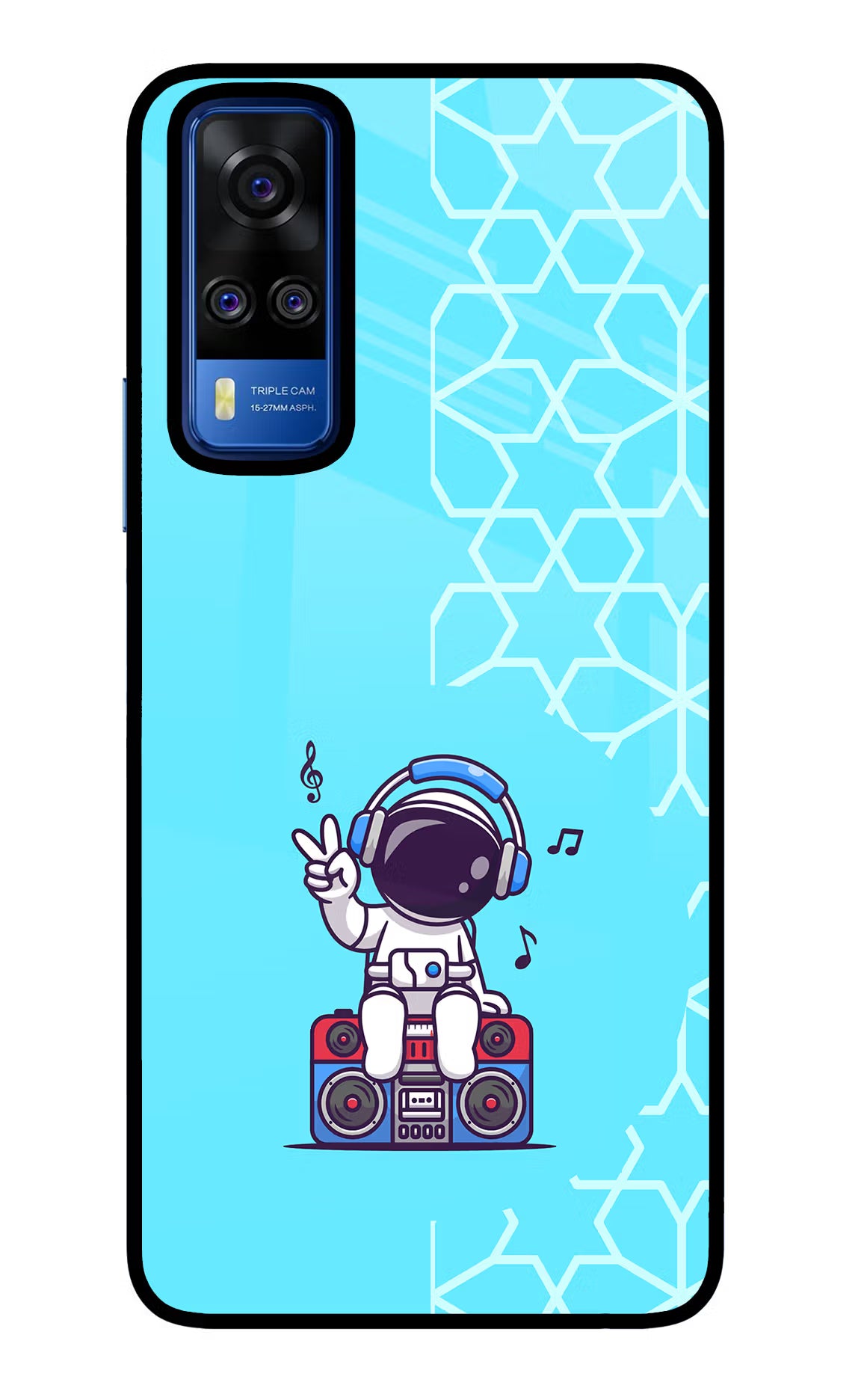 Cute Astronaut Chilling Vivo Y51A/Y51 2020 Glass Case