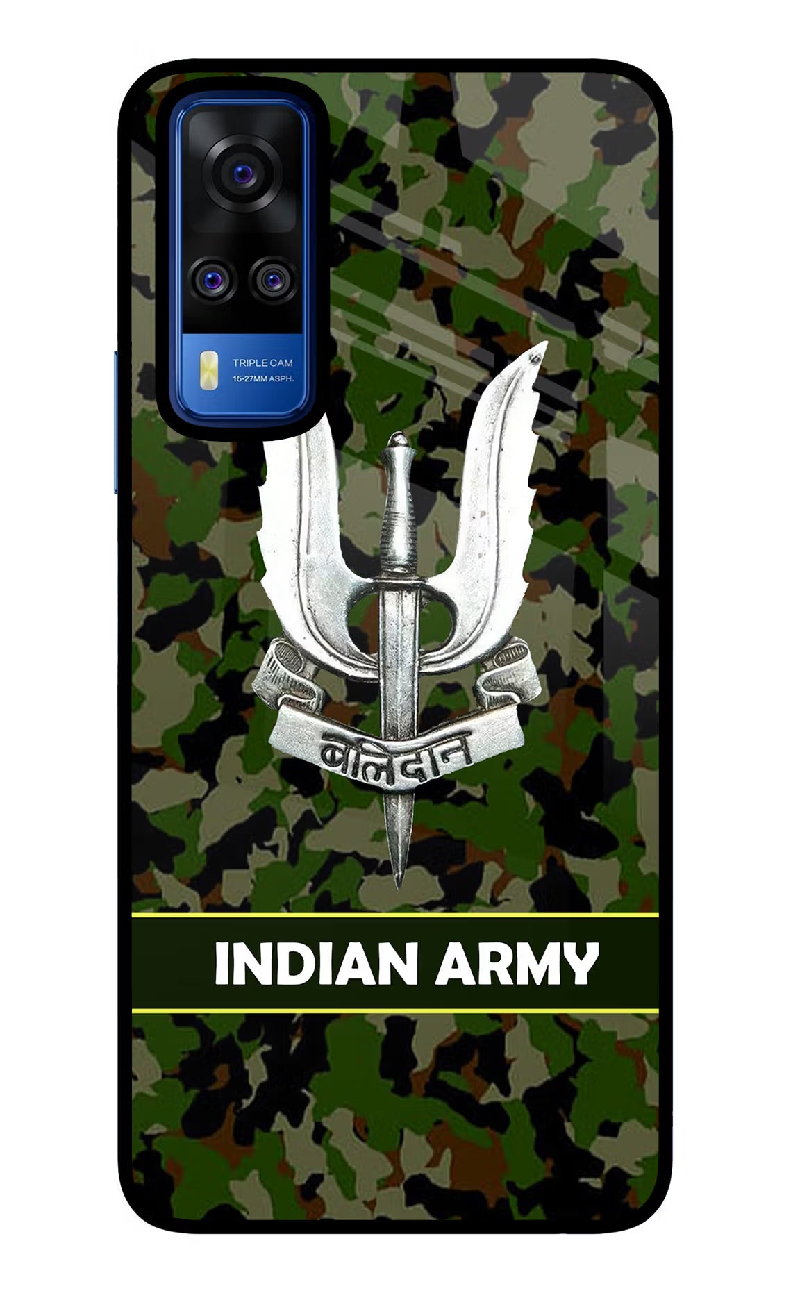 Balidan Indian Logo Vivo Y51A/Y51 2020 Glass Case Back Cover by Casekaro