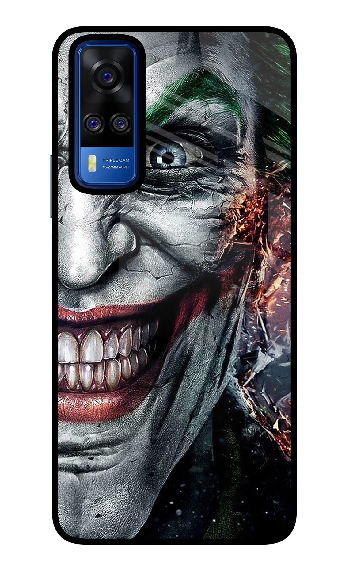 Joker Cam Vivo Y51A/Y51 2020 Glass Case Back Cover by Casekaro