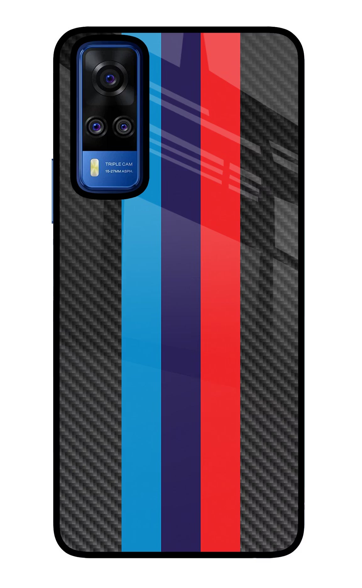 BMW Stripes Pattern Vivo Y51A/Y51 2020 Glass Case