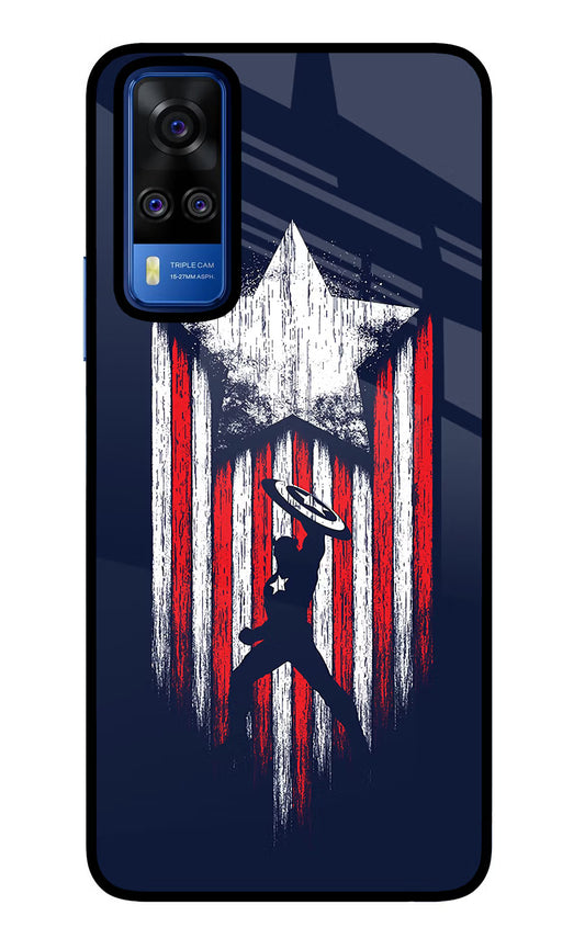 Captain America Marvel Art Vivo Y51A/Y51 2020 Glass Case
