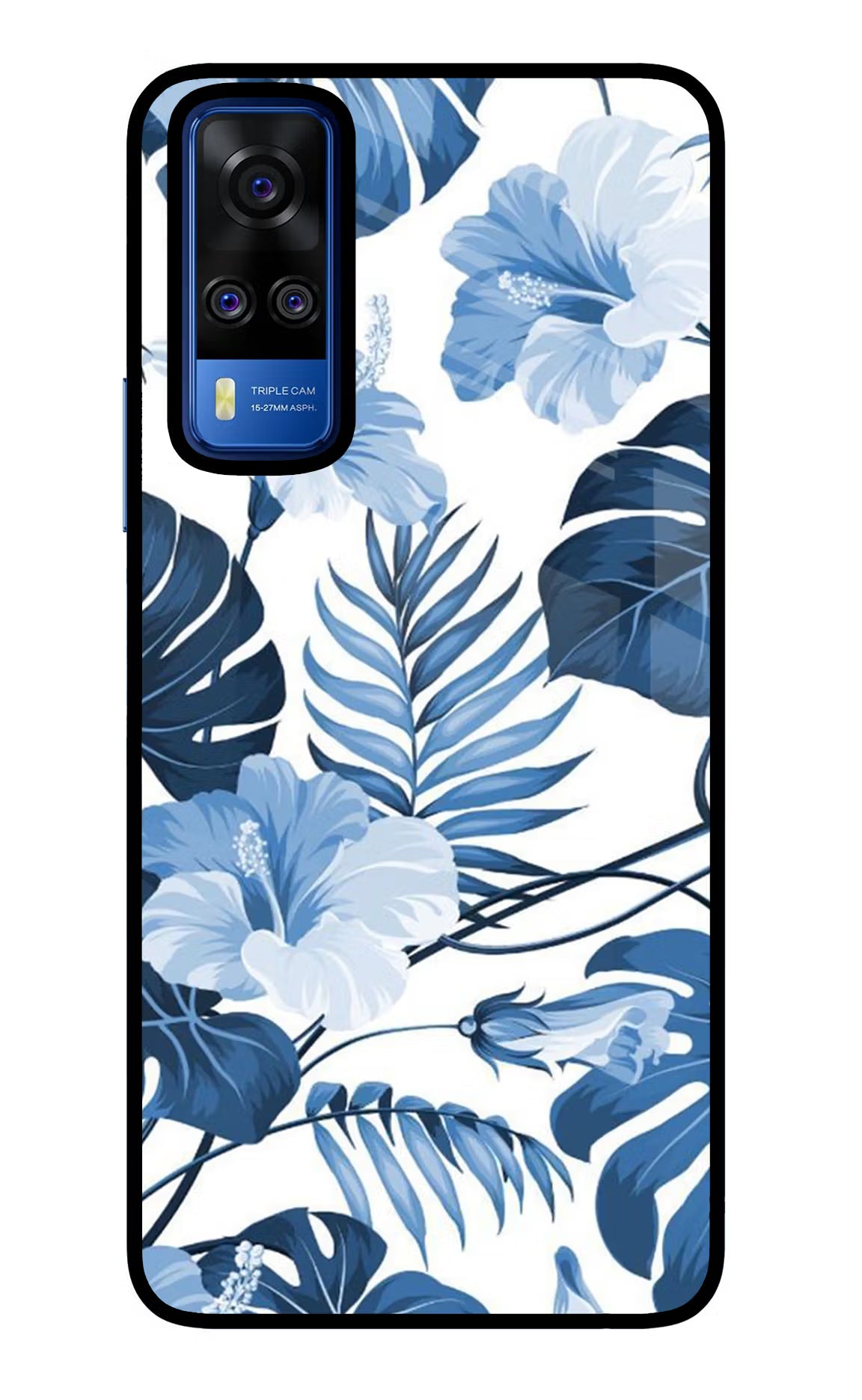 Fabric Art Vivo Y51A/Y51 2020 Glass Case Back Cover by Casekaro