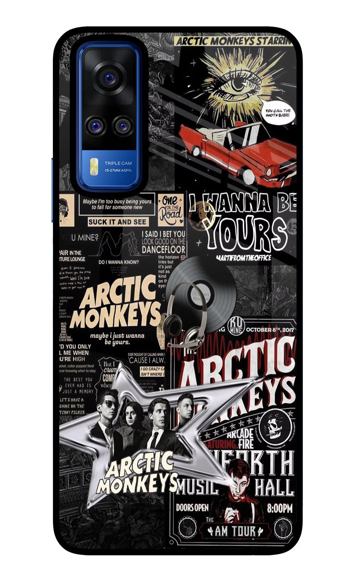 Arctic Monkeys Vivo Y51A/Y51 2020 Glass Case Back Cover by Casekaro