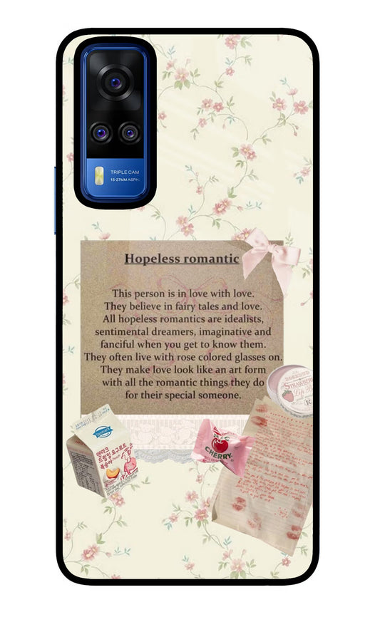 Hopeless Romantic Vivo Y51A/Y51 2020 Glass Case
